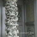 Customized relief dragon stone column